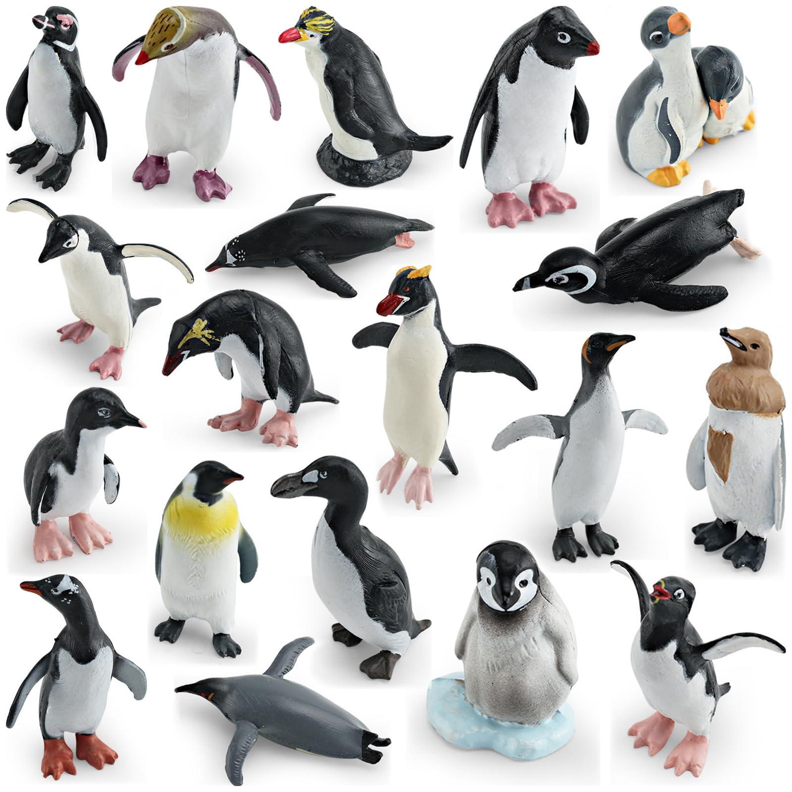 Amazon.com: ONEST 19 Pieces Mini Penguin Figurines Set Realistic